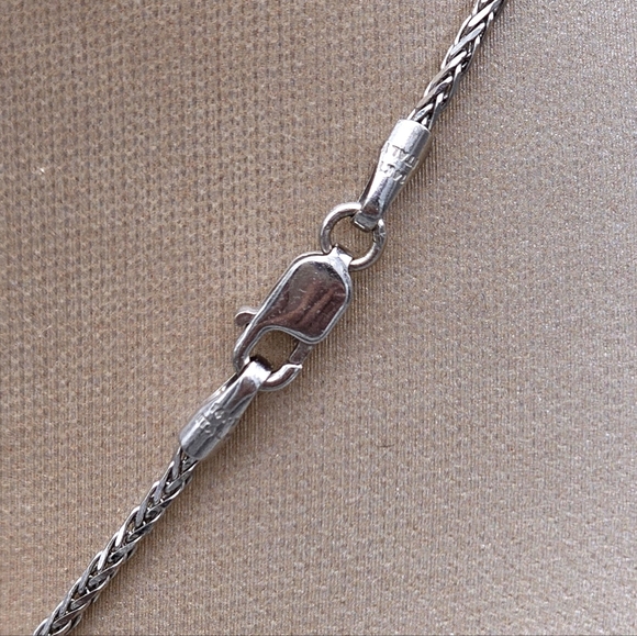 14K White Gold Floating Center Diamond Necklace - Picture 8 of 8